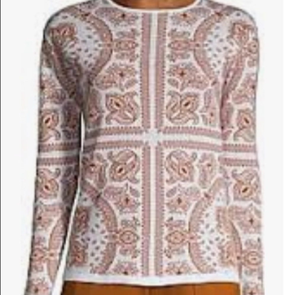 Lands End cotton jacquard  sweater